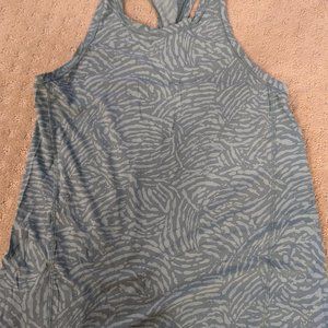 Athleta Green Teal Animal Print Racerback Tank Top XS